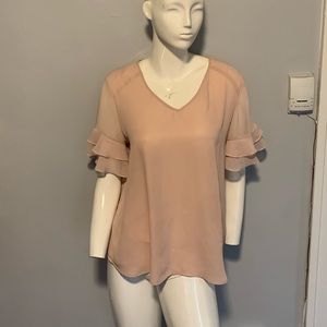 Worthington Ruffled Sleeved Blouse